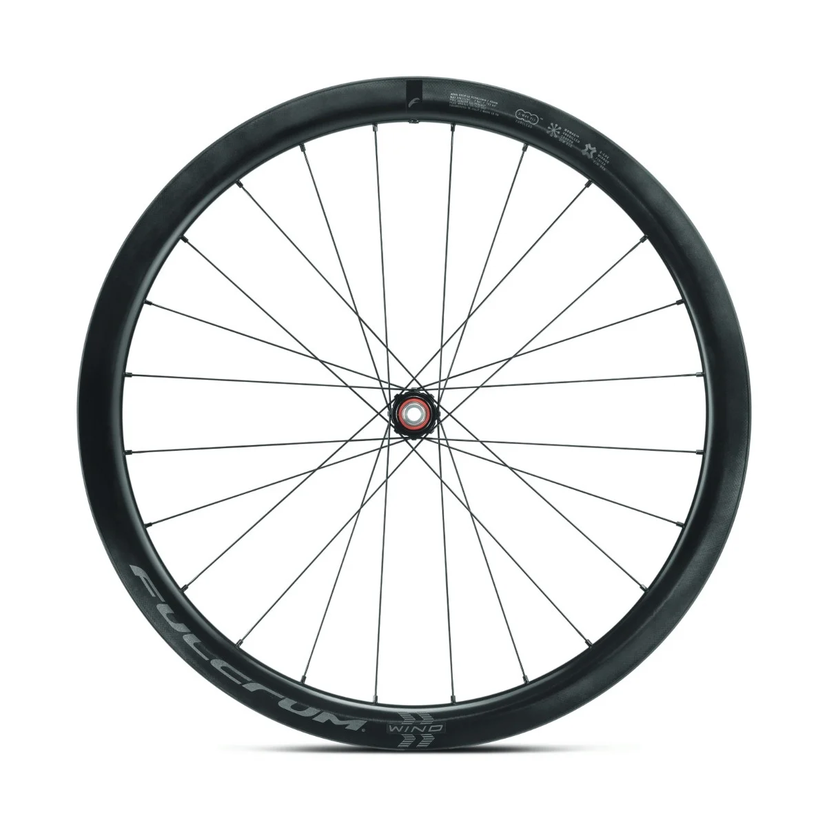 ruote fulcrum wind 42 db carbon vista frontale