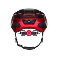 casco limar air star nero opaco e rosso con luce vista posteriore